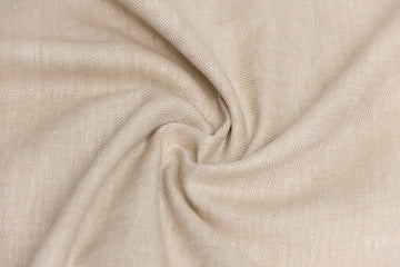 Leinen Baumwoll Twill, Fischgrätmuster, beige, 0,5 m